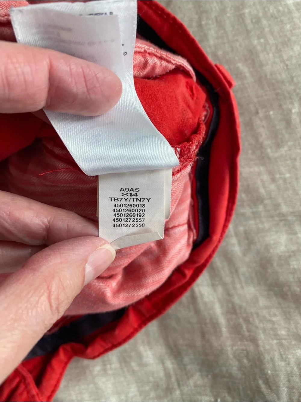 Mens North Face Vintage Shorts Size 36 Red Faded Flat Front 98 Cotton